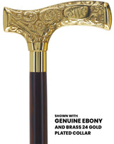 Make It Yours: Premium Brass Cane w/ Personalized Engraving Genuine Ebony (+$170.00) Walking Cane Engraving - Tophatter Daily Deals