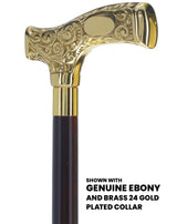 Make It Yours: Premium Brass Cane w/ Personalized Engraving Walking Cane Engraving - Tophatter Daily Deals