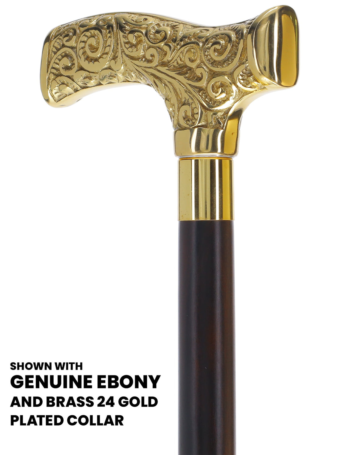 Make It Yours: Premium Brass Cane w/ Personalized Engraving Walking Cane Engraving - Tophatter Daily Deals