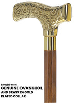 Make It Yours: Premium Brass Cane w/ Personalized Engraving Walking Cane Engraving - Tophatter Daily Deals