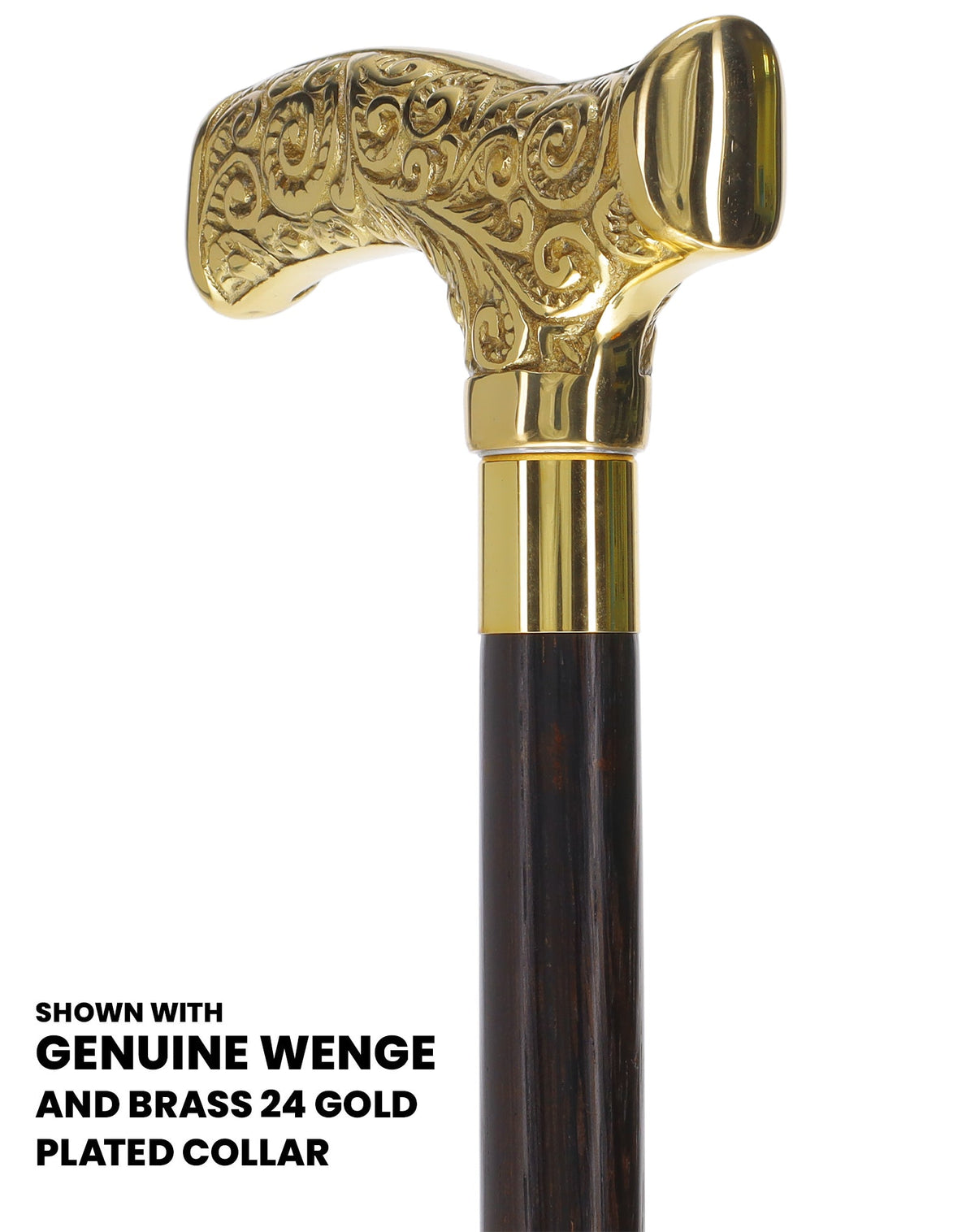 Make It Yours: Premium Brass Cane w/ Personalized Engraving Walking Cane Engraving - Tophatter Daily Deals