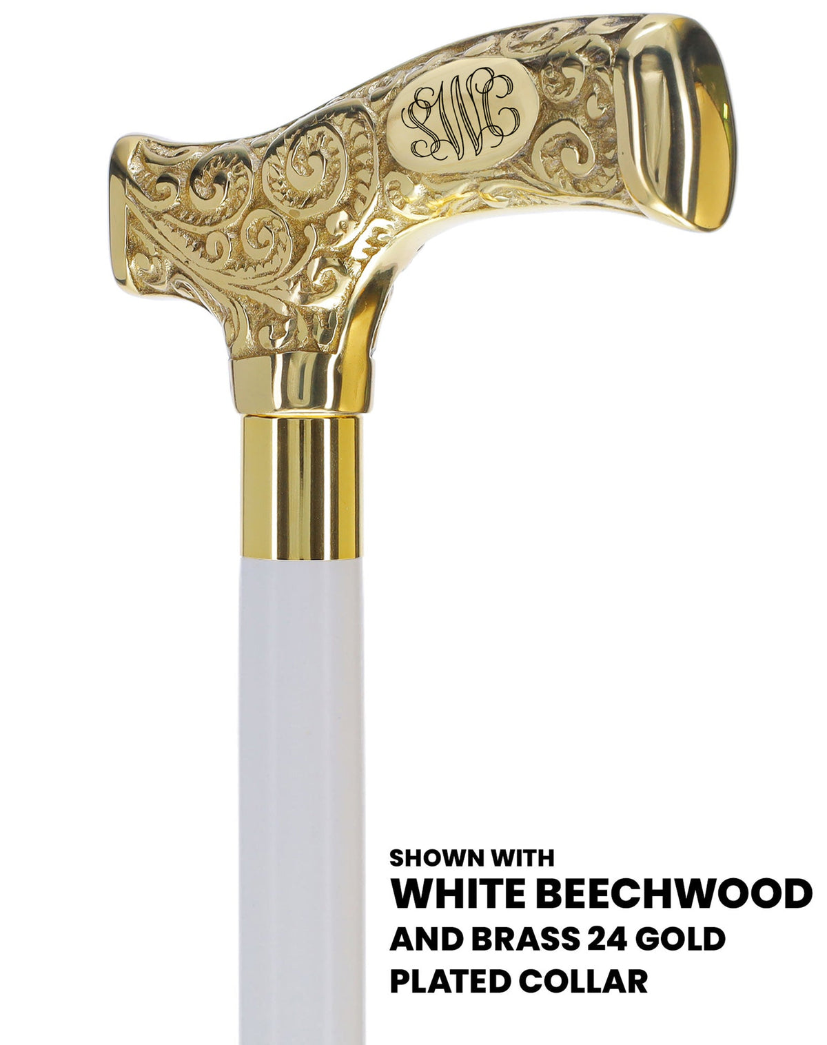 Make It Yours: Premium Brass Cane w/ Personalized Engraving Walking Cane Engraving - Tophatter Daily Deals