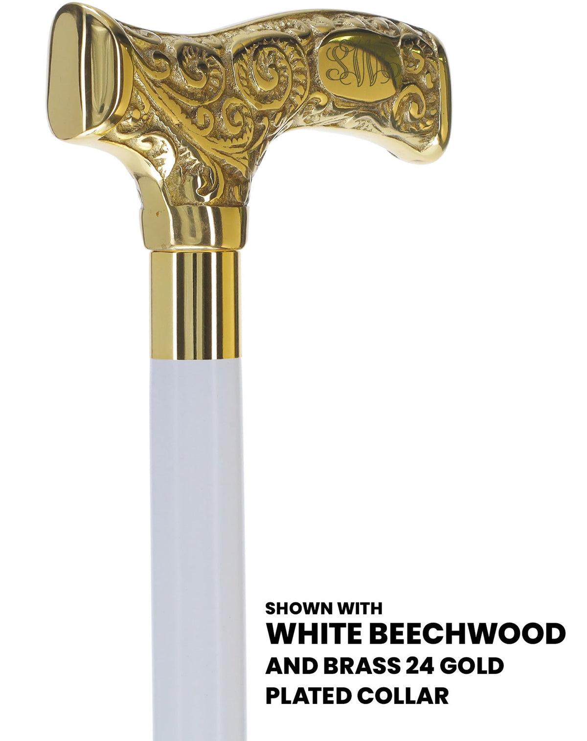 Make It Yours: Premium Brass Cane w/ Personalized Engraving Walking Cane Engraving - Tophatter Daily Deals