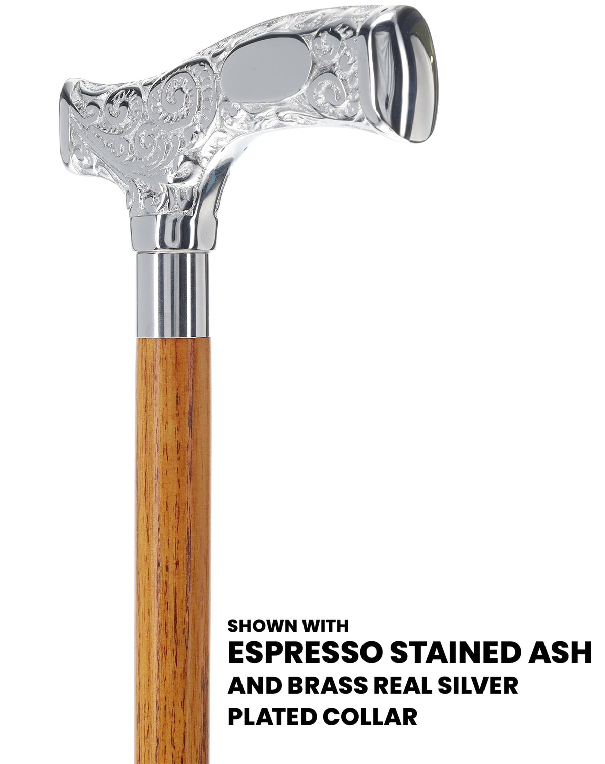 Make It Yours: Premium Chrome Cane w/ Personalized Engraving Walking Cane Engraving - Tophatter Daily Deals