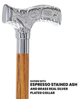 Make It Yours: Premium Chrome Cane w/ Personalized Engraving Walking Cane Engraving - Tophatter Daily Deals
