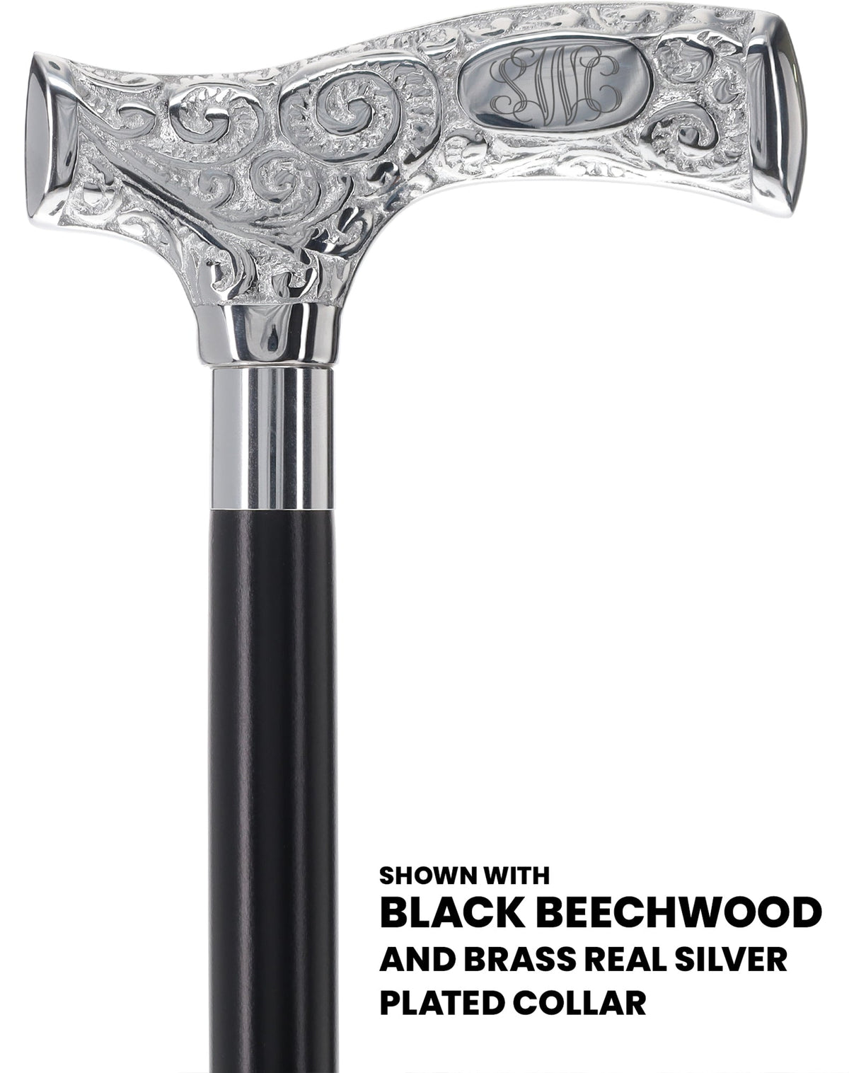 Make It Yours: Premium Chrome Cane w/ Personalized Engraving Walking Cane Engraving - Tophatter Daily Deals