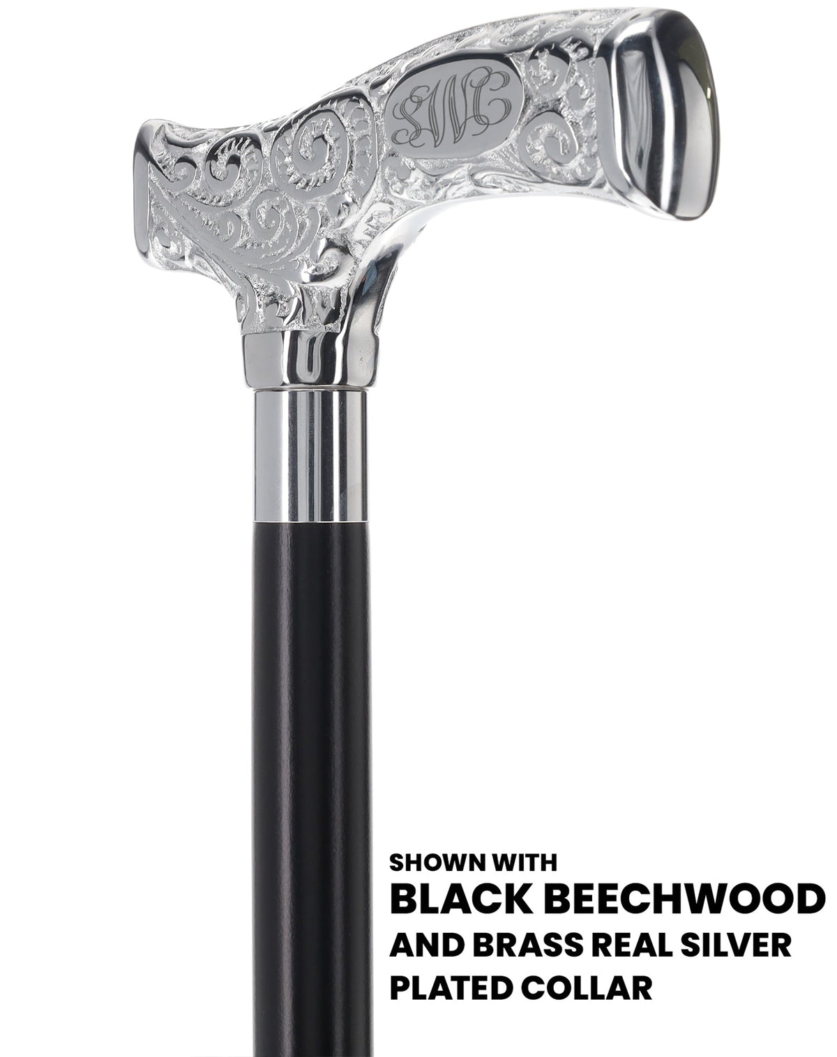 Make It Yours: Premium Chrome Cane w/ Personalized Engraving Walking Cane Engraving - Tophatter Daily Deals