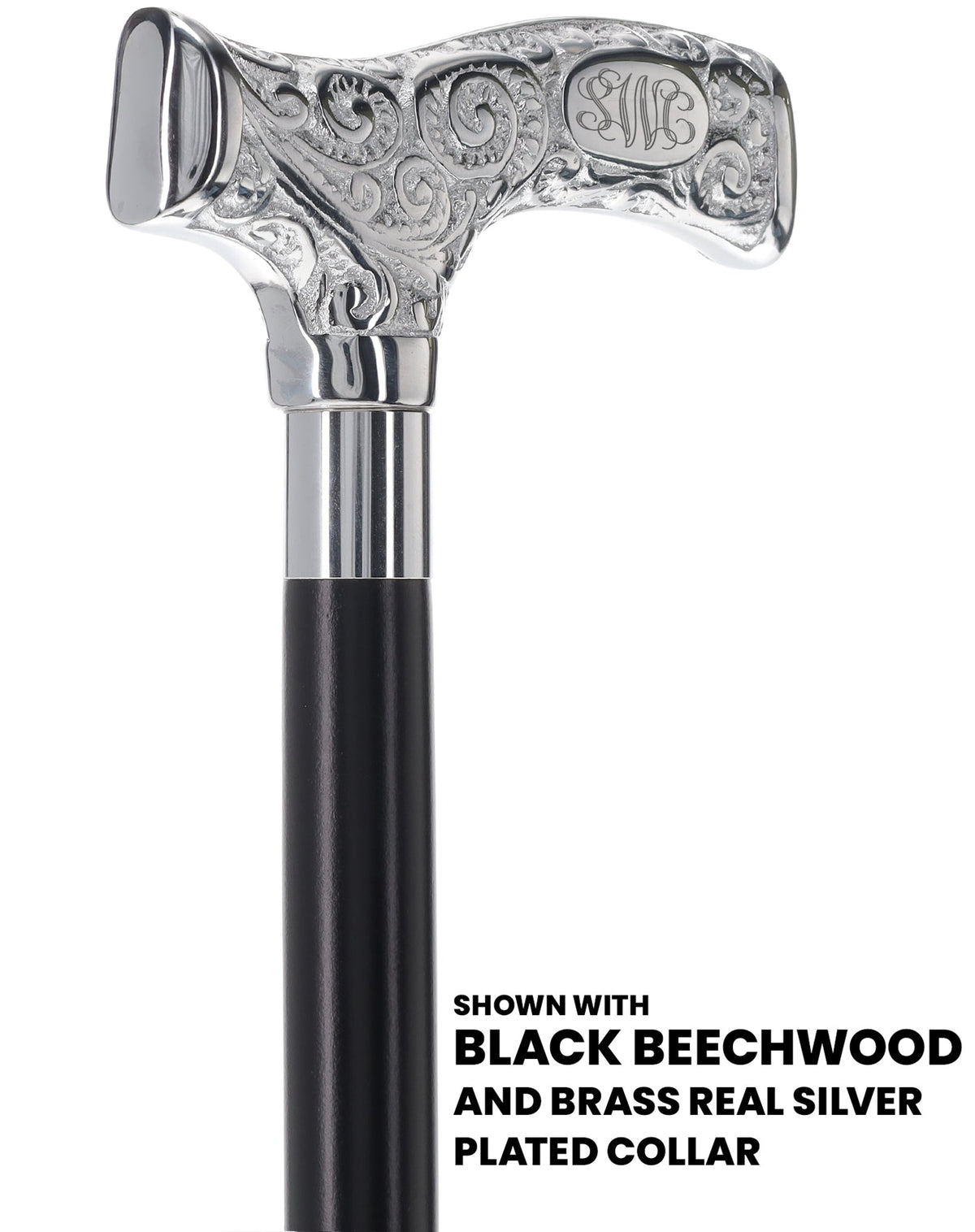 Make It Yours: Premium Chrome Cane w/ Personalized Engraving Walking Cane Engraving - Tophatter Daily Deals