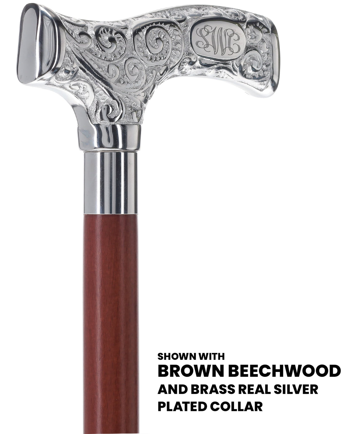 Make It Yours: Premium Chrome Cane w/ Personalized Engraving Walking Cane Engraving - Tophatter Daily Deals