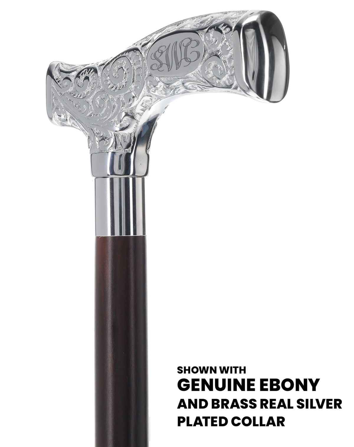 Make It Yours: Premium Chrome Cane w/ Personalized Engraving Walking Cane Engraving - Tophatter Daily Deals