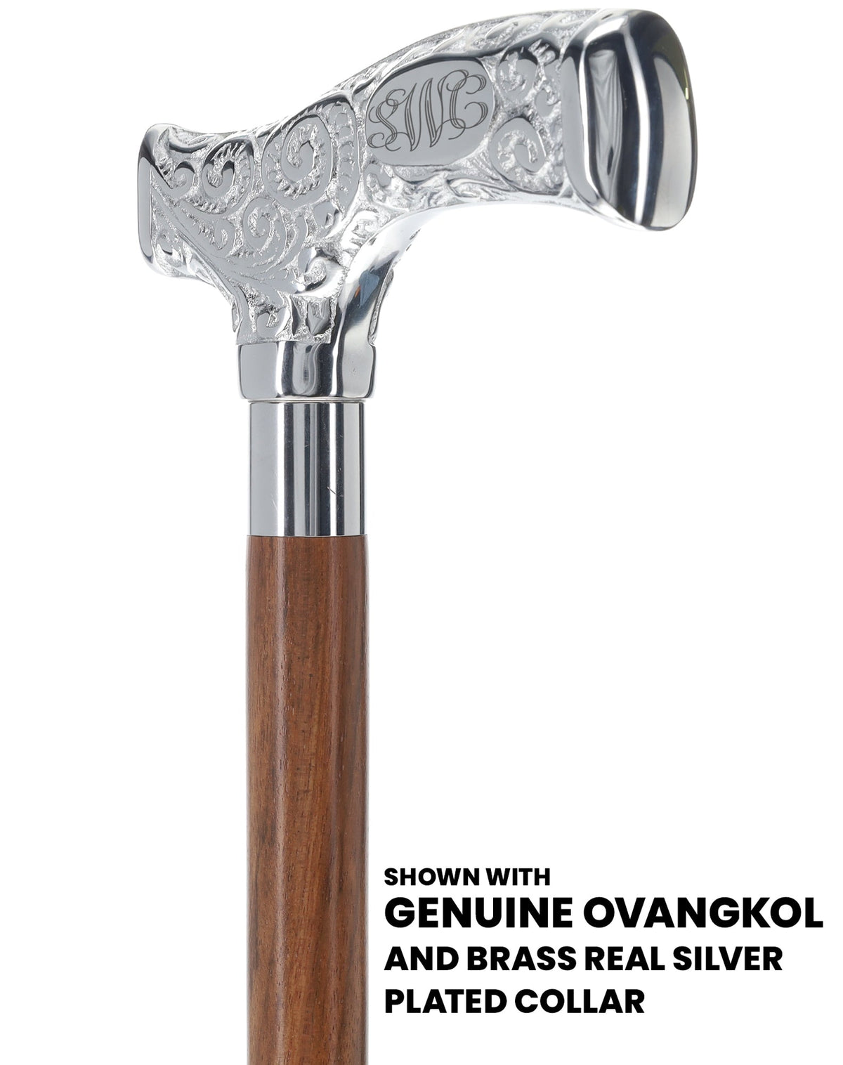 Make It Yours: Premium Chrome Cane w/ Personalized Engraving Walking Cane Engraving - Tophatter Daily Deals