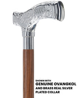 Make It Yours: Premium Chrome Cane w/ Personalized Engraving Walking Cane Engraving - Tophatter Daily Deals