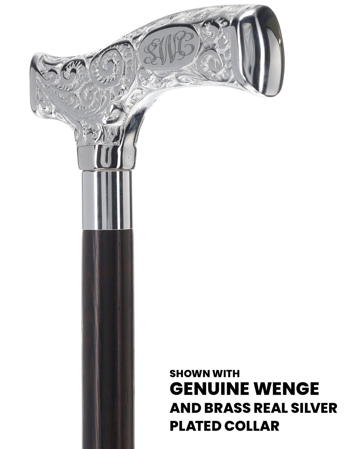 Make It Yours: Premium Chrome Cane w/ Personalized Engraving Walking Cane Engraving - Tophatter Daily Deals