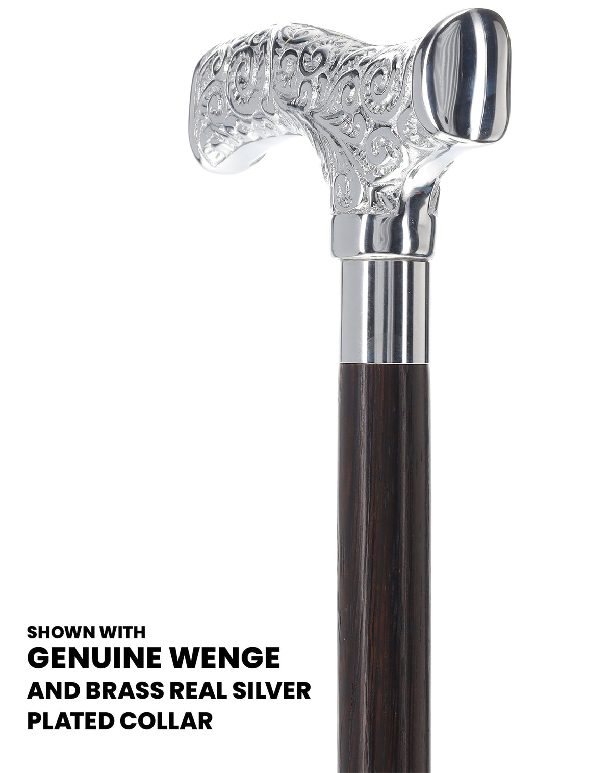 Make It Yours: Premium Chrome Cane w/ Personalized Engraving Walking Cane Engraving - Tophatter Daily Deals