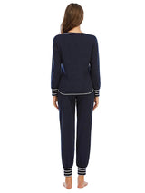 Round Neck Top and Pants Lounge Set Loungewear Sets - Tophatter Daily Deals