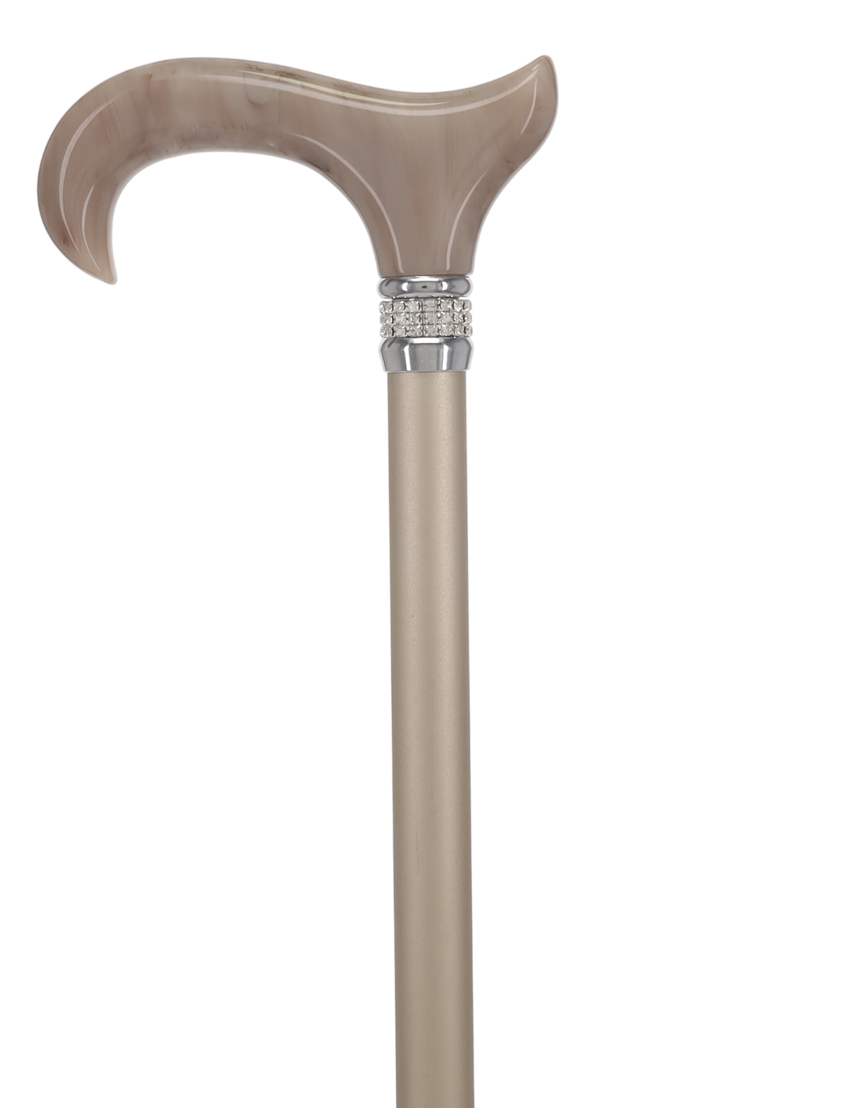 Exquisite Rhinestone Pearlz Adjustable Orthopedic Derby Cane Pearl Swirl Lucite Designer Walking Canes - Tophatter Daily Deals