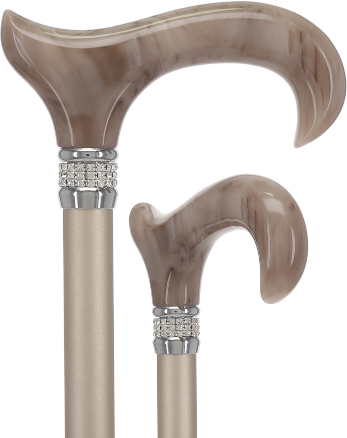 Exquisite Rhinestone Pearlz Adjustable Orthopedic Derby Cane Pearl Swirl Lucite Designer Walking Canes - Tophatter Daily Deals