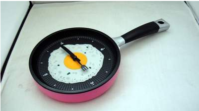 Boiled egg pot wall clock Rose red 0 - Tophatter Daily Deals