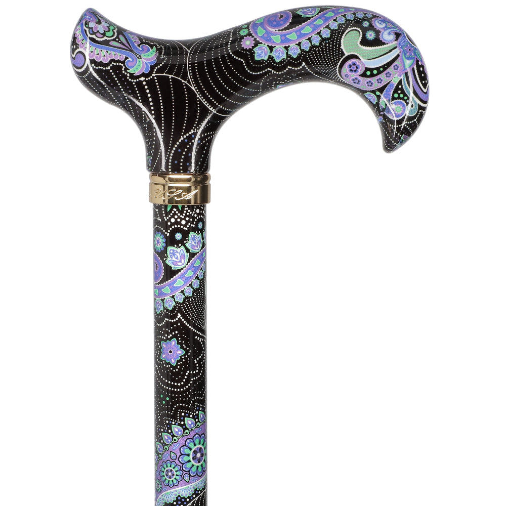 Purple Majesty: Designer Pattern Adjustable Cane w/ Safetbase Safetbase Canes - Tophatter Daily Deals