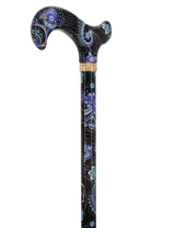 Purple Majesty: Designer Adjustable Cane w/ Patterned Handle Adjustable Walking Canes - Tophatter Daily Deals