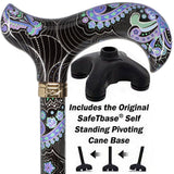 Purple Majesty: Designer Pattern Adjustable Cane w/ Safetbase Safetbase Canes - Tophatter Daily Deals