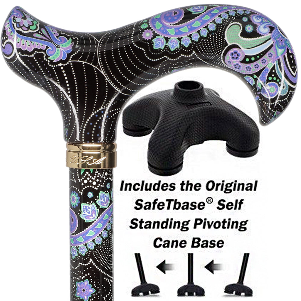 Purple Majesty: Designer Pattern Adjustable Cane w/ Safetbase Safetbase Canes - Tophatter Daily Deals