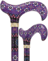 Pretty Purple: Designer Adjustable Cane w/ Patterned Handle Adjustable Walking Canes - Tophatter Daily Deals