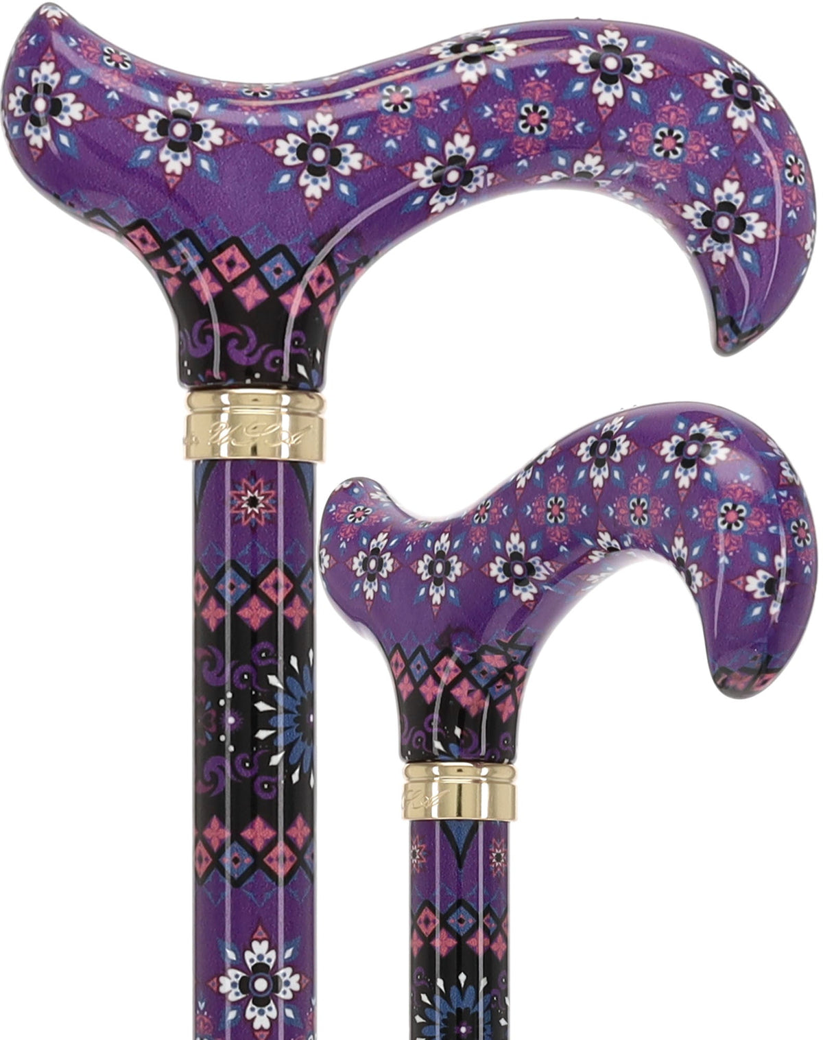 Pretty Purple: Designer Adjustable Cane w/ Patterned Handle Adjustable Walking Canes - Tophatter Daily Deals