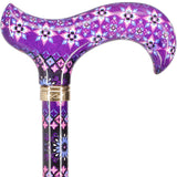 Pretty Purple Designer Adjustable Derby Walking Cane with Engraved Collar w/ SafeTbase Safetbase Canes - Tophatter Daily Deals