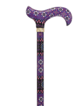 Pretty Purple: Designer Adjustable Cane w/ Patterned Handle Adjustable Walking Canes - Tophatter Daily Deals