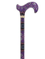 Pretty Purple: Designer Adjustable Cane w/ Patterned Handle Adjustable Walking Canes - Tophatter Daily Deals