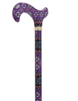Pretty Purple: Designer Adjustable Cane w/ Patterned Handle Adjustable Walking Canes - Tophatter Daily Deals