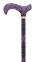 Pretty Purple: Designer Adjustable Cane w/ Patterned Handle Adjustable Walking Canes - Tophatter Daily Deals