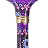 Pretty Purple: Designer Adjustable Cane w/ Patterned Handle Adjustable Walking Canes - Tophatter Daily Deals