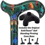 American Songbird Designer Adjustable Derby Walking Cane with Engraved Collar w/ SafeTbase Safetbase Canes - Tophatter Daily Deals