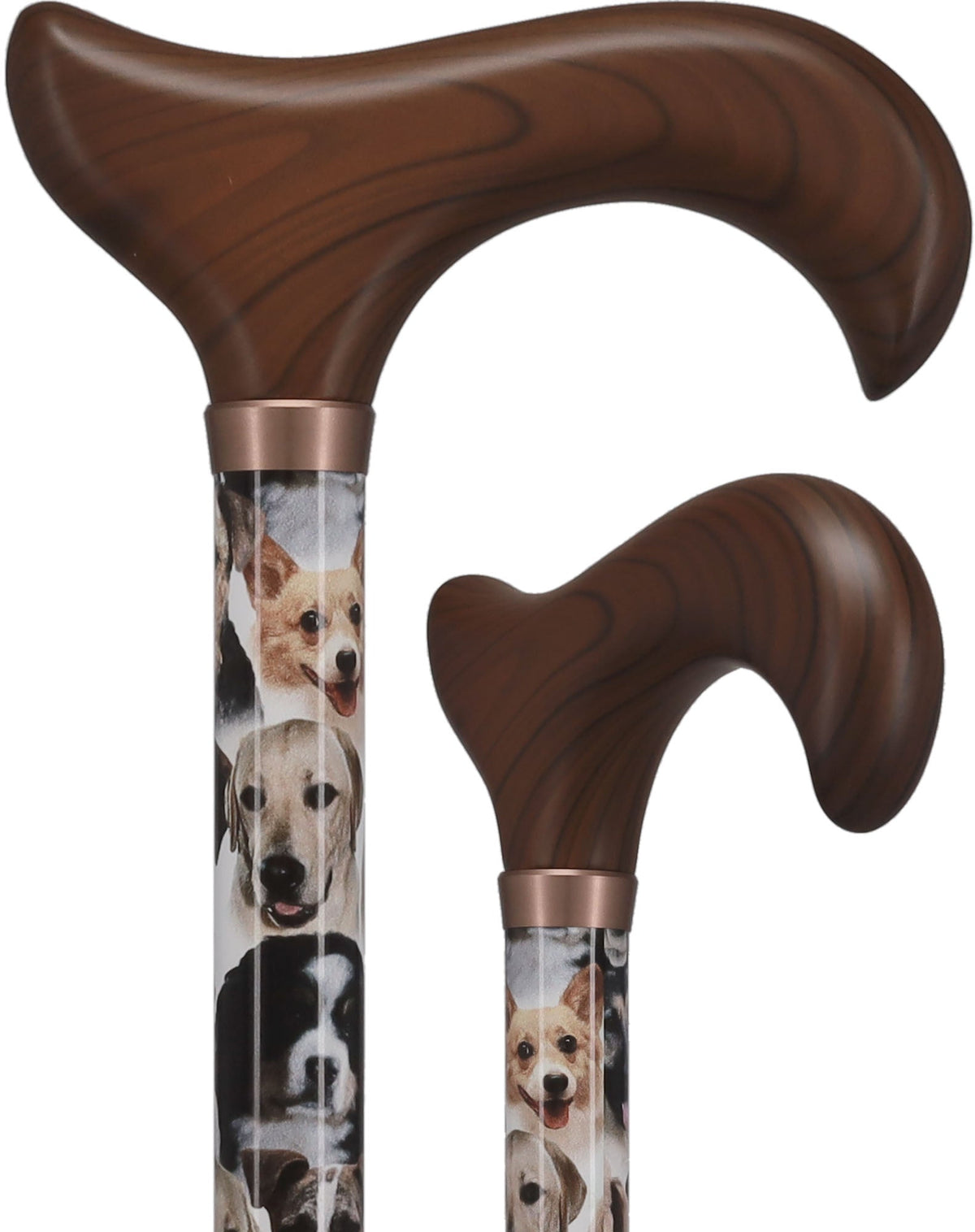 Dog Lovers: Designer Adjustable Cane w/ Wooden Handle Dog Walking Canes - Tophatter Daily Deals