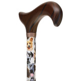 Dog Lovers: Designer Adjustable Cane w/ Wooden Handle Dog Walking Canes - Tophatter Daily Deals