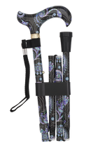 Purple Majesty Designer Folding Cane w/ SafeTbase- Adjustable Safetbase Canes - Tophatter Daily Deals