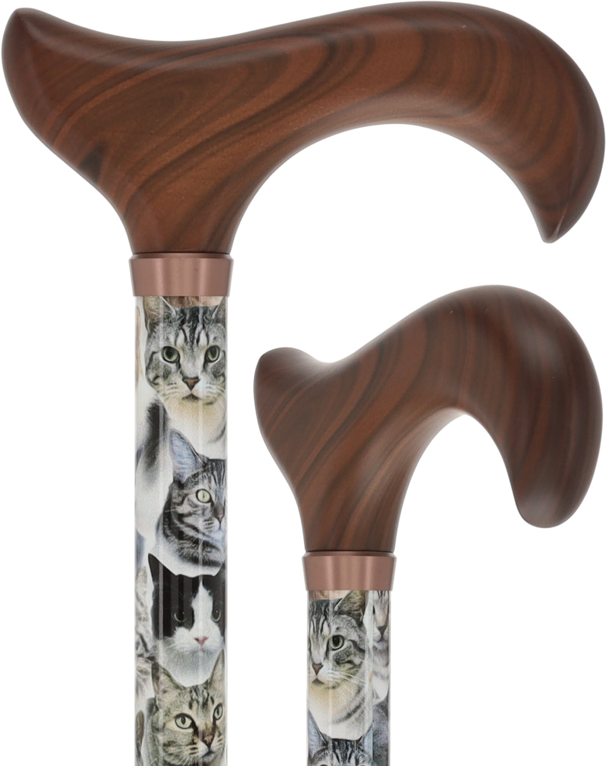 Cat Lovers-Designer Cane, Adjustable w/ wood Derby Handle Cat Walking Canes - Tophatter Daily Deals