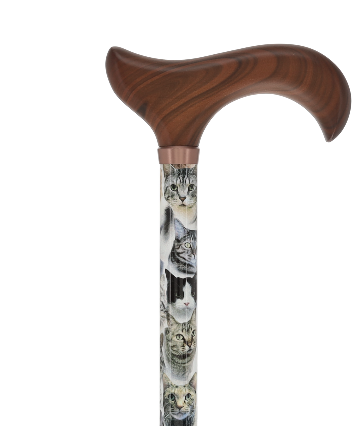 Cat Lovers-Designer Cane, Adjustable w/ wood Derby Handle Cat Walking Canes - Tophatter Daily Deals