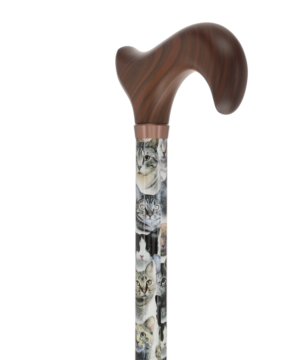 Cat Lovers-Designer Cane, Adjustable w/ wood Derby Handle Cat Walking Canes - Tophatter Daily Deals