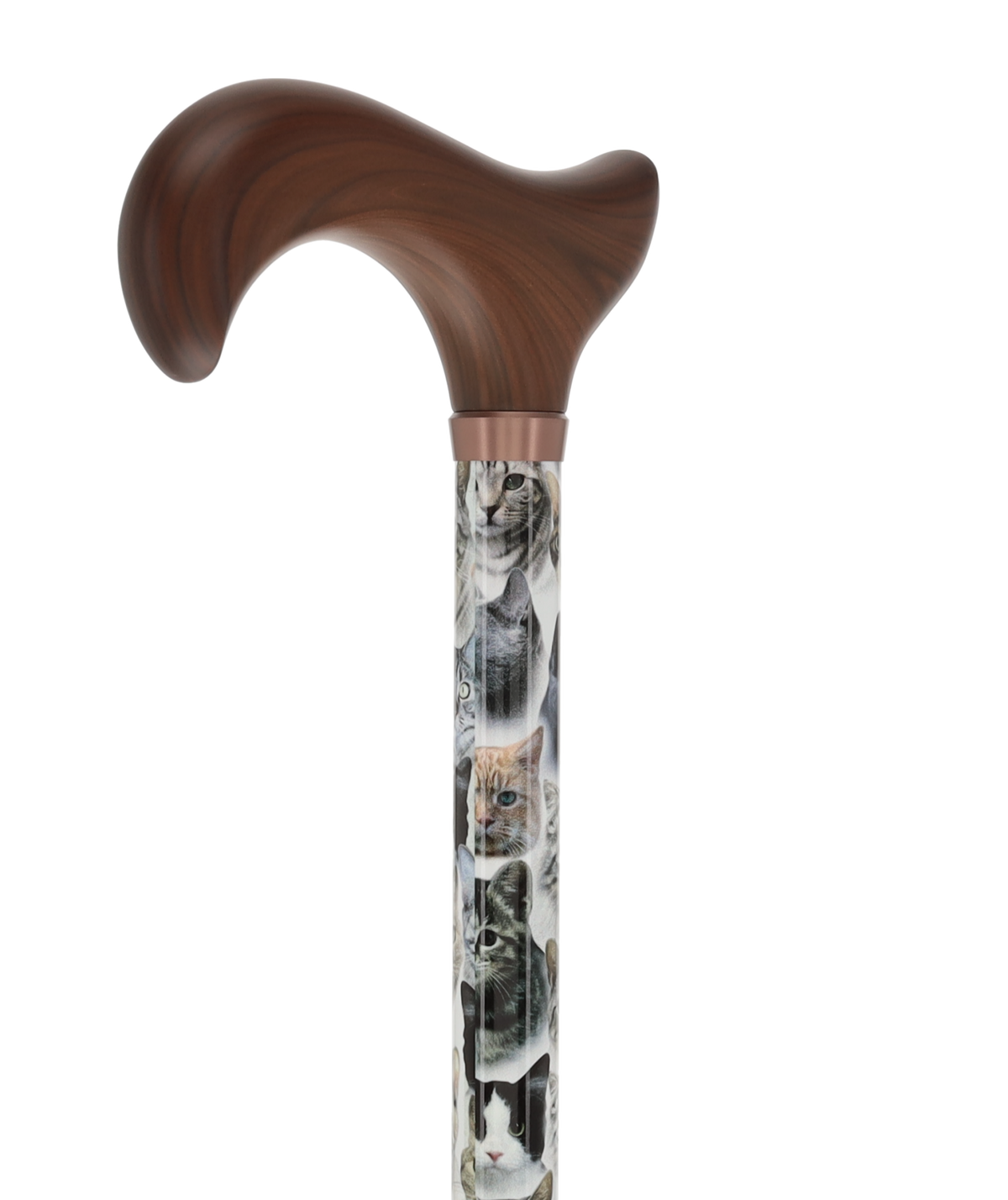 Cat Lovers-Designer Cane, Adjustable w/ wood Derby Handle Cat Walking Canes - Tophatter Daily Deals