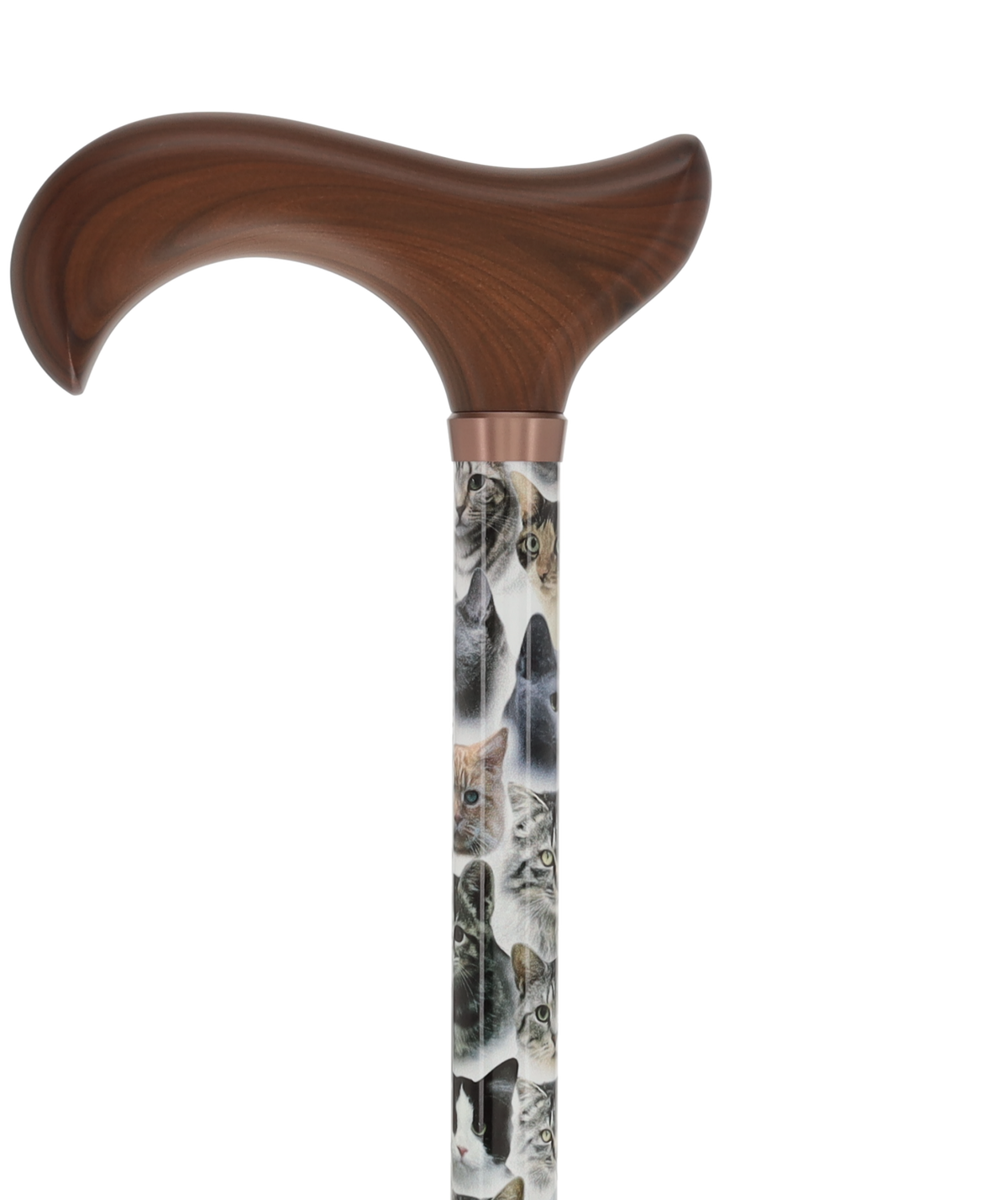 Cat Lovers-Designer Cane, Adjustable w/ wood Derby Handle Cat Walking Canes - Tophatter Daily Deals