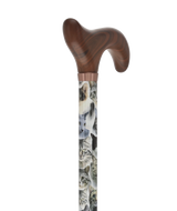 Cat Lovers-Designer Cane, Adjustable w/ wood Derby Handle Cat Walking Canes - Tophatter Daily Deals