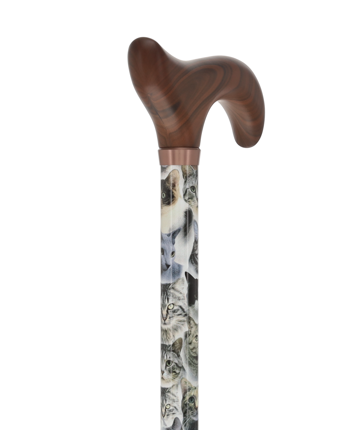 Cat Lovers-Designer Cane, Adjustable w/ wood Derby Handle Cat Walking Canes - Tophatter Daily Deals