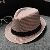 British Houndstooth European And American Sun Hats For Men Houndstooth pink and white 58cm 0 - Tophatter Daily Deals