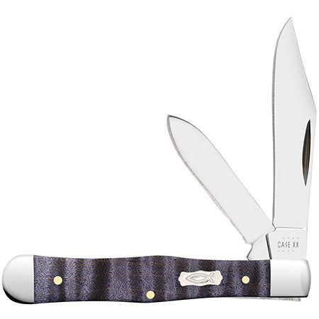 Case Small Swell Center Jack - Smooth Purple Curly Maple - 80543 Knives - Tophatter Daily Deals