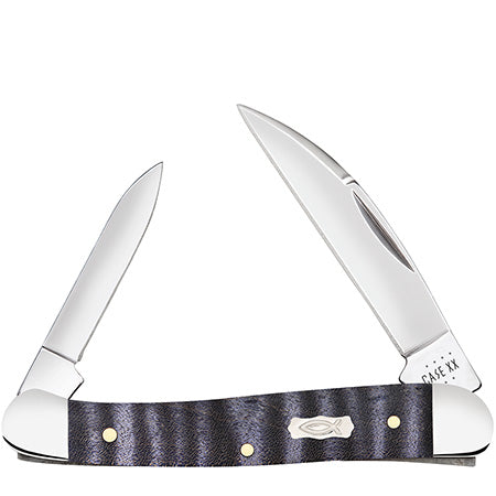 Case Mini Copperhead - Smooth Purple Curly Maple - 80544 Traditional Knives - Tophatter Daily Deals