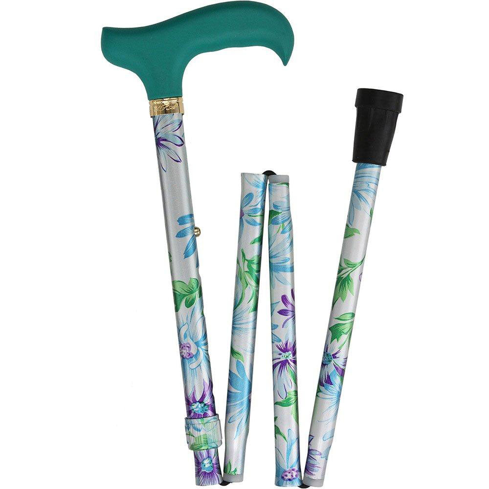 Adjustable Designer Folding Cane - Glorious Gardens Style Folding Canes - Tophatter Daily Deals