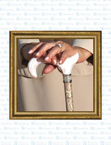 Rich Cream Pearlz Rhinestone Adjustable Orthopedic Derby Cane Pearl Swirl Lucite Designer Walking Canes - Tophatter Daily Deals